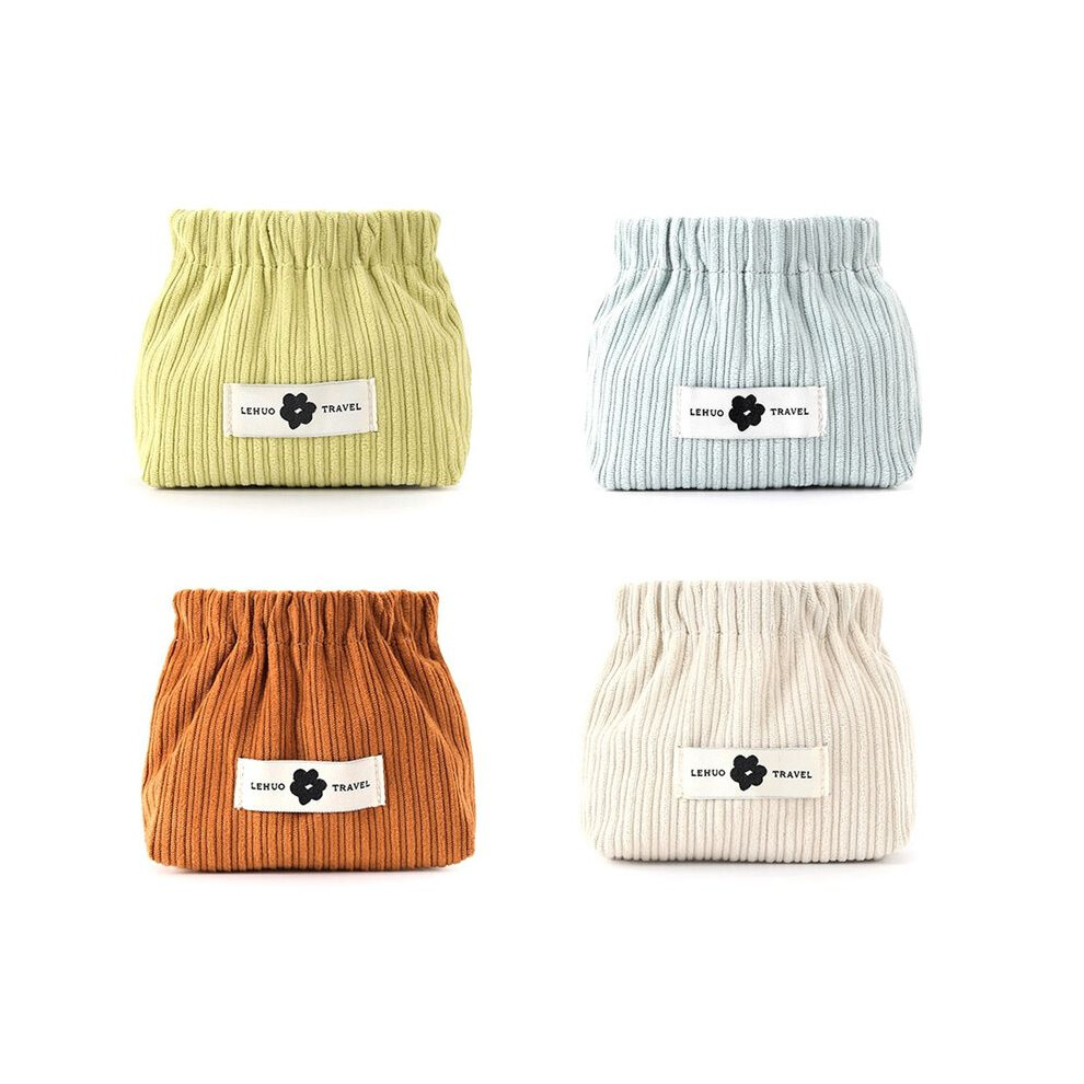 Semoic Corduroy Elastic Hair Tie Organizer, Portable Travel Corduroy Elastic Storage Bag,Corduroy Lipstick Bag,Corduroy Storage