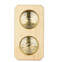 Sauna Thermometer 2 in 1 Wooden Sauna Hygrothermograph Indoor Celsius Thermometer & Hygrometer for Hotel or Sauna Room