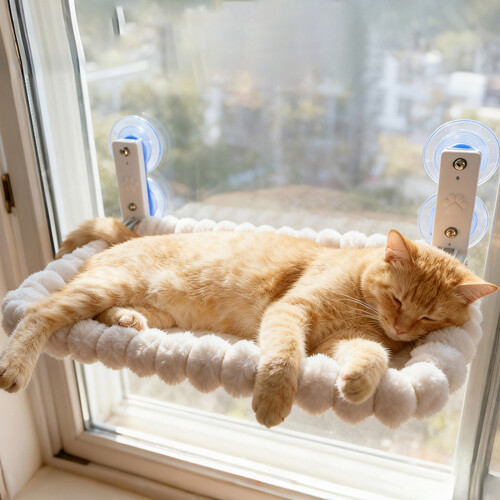 Hamac pour chats, conception Portable, gain de place-ovale 2