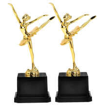 2Er-Pack Ballett-TrophäEn für Kinder, Goldene TrophäE, TrophäE, Wettbewerbspokale für Ballett, Tanz, Literatur, Show, TrophäE