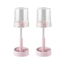 Porte-Brosse à Dents avec Couvercle, Compatible avec les Brosses à Dents éLectriques et les Brosses à Dents Classiques Rose
