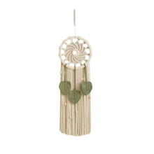 Attrape-RêVes Boho DéCoration Murale Attrape-RêVes Macramé Tenture Murale avec 3 Feuilles TisséEs Glands DéCoration de la Maison 25X80 cm