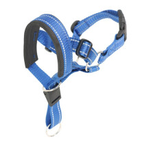 Dog Mouth Muzzles Anti Bark Dog Collar Breathable Dog Training Tool Nylon Muzzle Set with Reflective Strips, M-