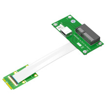 PCI-E to PCI-E X4 Extension Cable Riser Cable with High Speed FPC Cable with Magnetic Pad, A