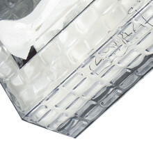 Minimalistischer Taschentuchhalter Wand Silber
