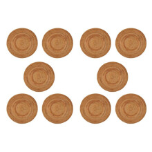 10X Rattan Woven Placemats,Table Mats,Non Slip Heat Resistant Place Mat,Wicker Placemat,Trivets for Hot Dishes Round