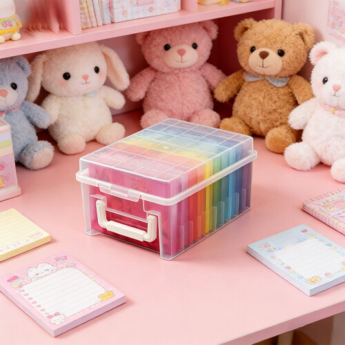 Stackable Clear Colored Memory Box Perfect For Keeping-Clear 1