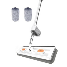 Large Flat Mop, Mop, 360 Rotating Mop with Dewatering Scraper, Magic Mop 360 with Dewatering Scraper White