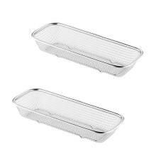 TorkstäLl för Redskap 2-Pack RedskapshåLlare i Rostfritt StåL Kompakt DiskstäLl ÄTpinnar Skedar Avloppskorg Organizer