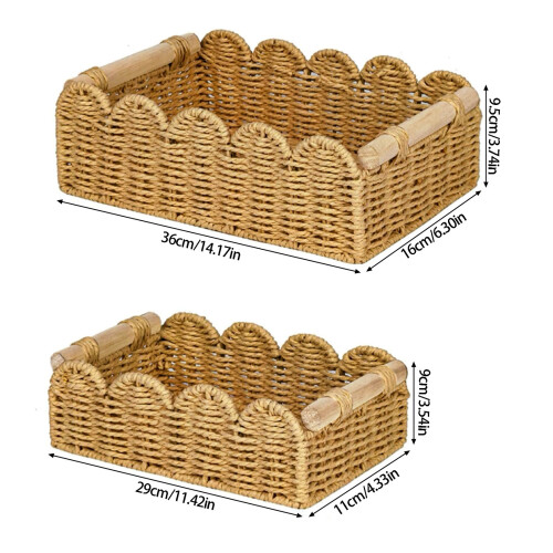 Handwoven Storage Basket With Sturdy Handle For Home 2