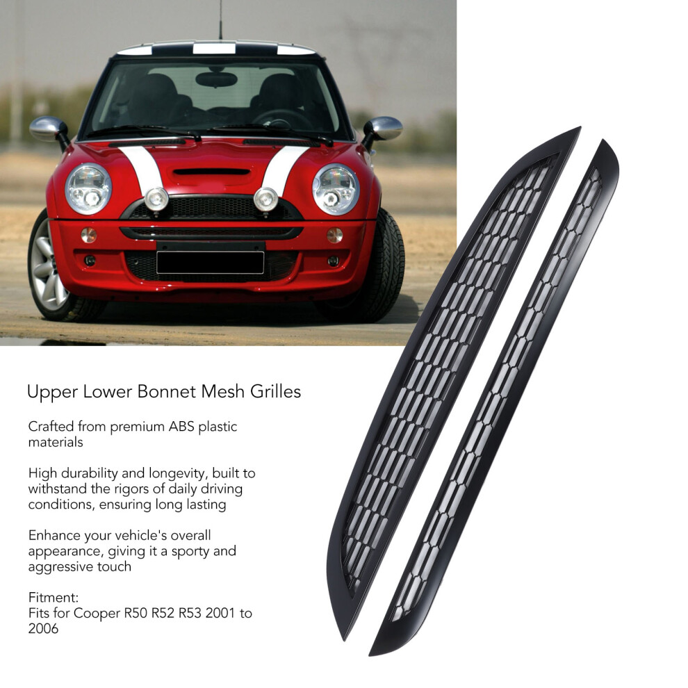 Bonnet Mesh Grilles For Mini R50 R52 R53 2001-2006 7444352564408