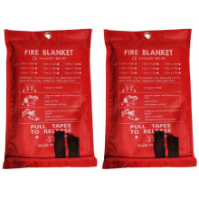 2 ST NöDbrandfilt, Brandfilt, Brandskyddsfilt för KöK, Grill, öPpen Spis (39,4 Tum X 39,4 Tum)