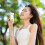 100 Speed Rechargeable Handheld Fan with Digital Display-White 7