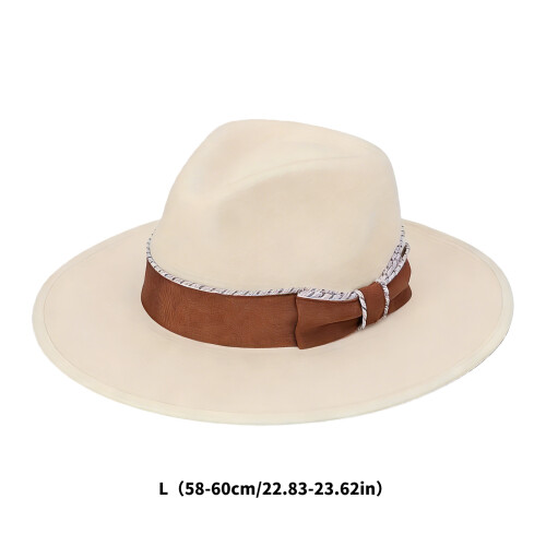 Graceful Style Gentleman Wool Fedoras Hat Classical Bowknot 2