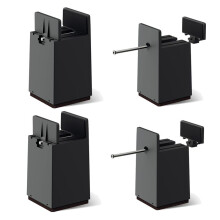 Bed Risers, 4 Inch Adjustable Desk Riser Blocks with Screw Clamp 4 Pack Heavy Duty Chair Raisers Fits 0-2 Inch Widths