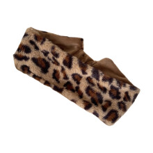 Plüsch-Haarband mit Retro-Leoparden-Muster, winddicht,-Sekt