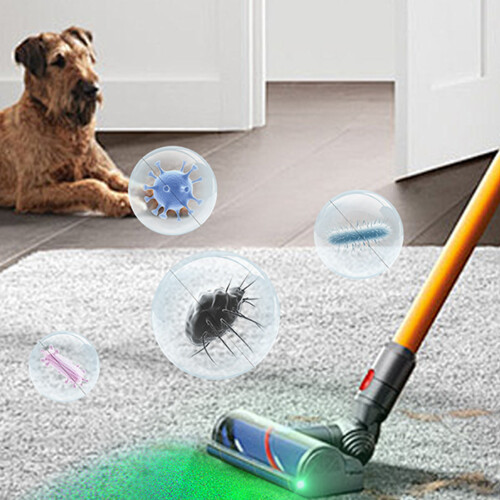 Vacuum Cleaners Attachment Rechargeable Dust Detection-White 2