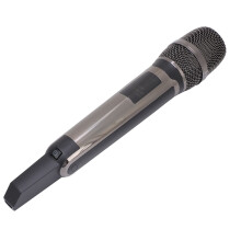 Microfono dinamico wireless UHF in metallo, 500 mAh, portata di 100 m