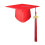 2026 Graduation Cap Breathable Cloth-Red Children model 1