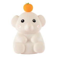 Simpatica Lampada A Forma di Elefante, Luce Notturna In Silicone con Timer da 30 Minuti, Lampada da Comodino Ricaricabile con Touch Control Rosa