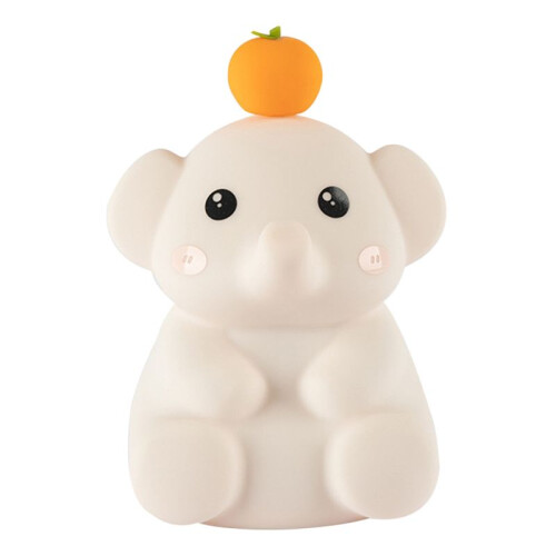 Cute Elephant Lamp, Silicone Night Light with 30 Minutes Timer, Rechargeable Bedside Lamp with Touch Control 1