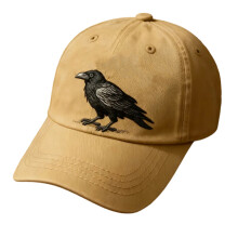Gothic Crow Embroidered Baseball Cap Adjustable Strap Sun-KQ