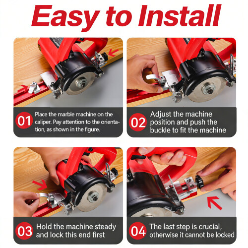 Professional Woodworking Angle Guide for Circular Chainsaws with 1