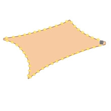 LED-Schaduwzeil Waterdicht 6,5X10FT Ingebouwde LED, Geïntegreerd Zonneschermzeil, Geschikt voor Binnenplaats, Tuinparkeerplaats