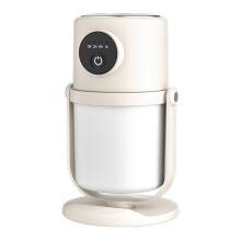 Atomiseur de Capacité pour Maison Intelligente, Veilleuse Silencieuse USB, Petit Humidificateur Purificateur D'Air, Blanc Crème