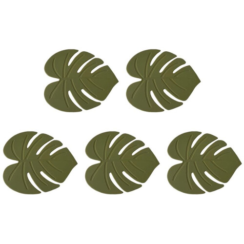 Silicone Coaster Cup Pad Leaf-Shaped Insulation Pad Table Mat Cup Mat for Dining Table Decoration Hot Drink Holder