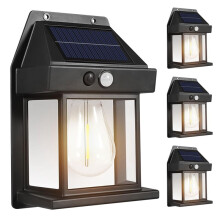 Outdoor Solar Wall Lamp, Waterproof Tungsten Lamp, Human Body Sensor Garden Lamp, Lighting Night Light