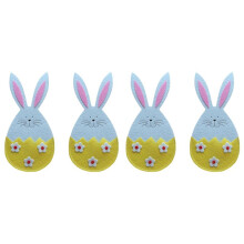 Easter Bunny Cutlery Holder Easter Bunny Utensil Cutlery Holders Pouch Bags Utensil Sleeve for Table Decoration