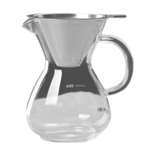 Cafeteira de Vidro com Filtro Potes de Café Expresso Resistentes A Altas Temperaturas Servidor de Café em Escala Graduada 400ml