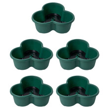 Vertical Gardening Stackable Flower Pots, for Strawberries, Flowers, Vegetable,Three-Dimensional Flower Pots(5PCS)Green