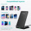 15W Fast Wireless Charger Stand for Phone, Black, Type C 14