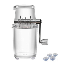 Eiscrusher, Manueller Rotierender Eiscrusher, Cocktail-Slush-Maschine, Eiswürfelzerkleinerer für Smoothies, Eiscrusher-Maschine für Zuhause A