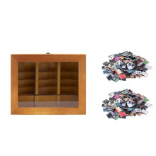 Hulp Bij Angst-Boekenplank met 400 Boeken Miniatuurbibliotheek Houten Boekenplank Fidget-Speelgoed Schud Uw Angst Creatief Weg