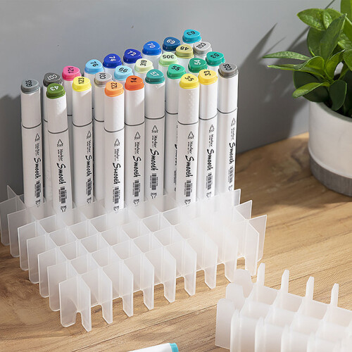 Multi Compartment Plastic Pencil Case Large Capacity-48 pack 2