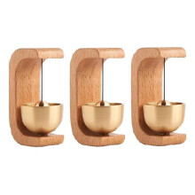 Door Chime for Entrance,3pcs Wooden Doorbell Shopkeepers Bell for Door Opening,Magnetic Door Bell Chime for Entrance