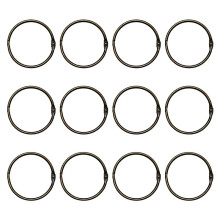 Shower Curtain Rings, Hooks Shower Curtain Rings Rust Proof, Anti-Drop Round Shower Rings for Curtain,Antique Cyan