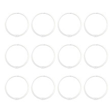 Shower Curtain Rings, Hooks Shower Curtain Rings Rust Proof, Anti-Drop Round Shower Rings for Curtain,White