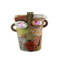 Abstract Rainbow Planter, Graffiti Face Planter with Drainage, Flower Plant Pots for Indoor Plants A Small Size