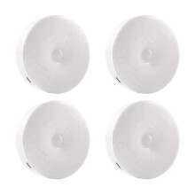 4 Pack Motion Sensor LED Night Light,USB Rechargeable Wall Decoration Bedroom Night Lamp Warm White