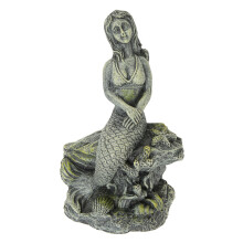 Resin Aquarium Mermaid Statue 15.5x10cm Fish Tank Decor