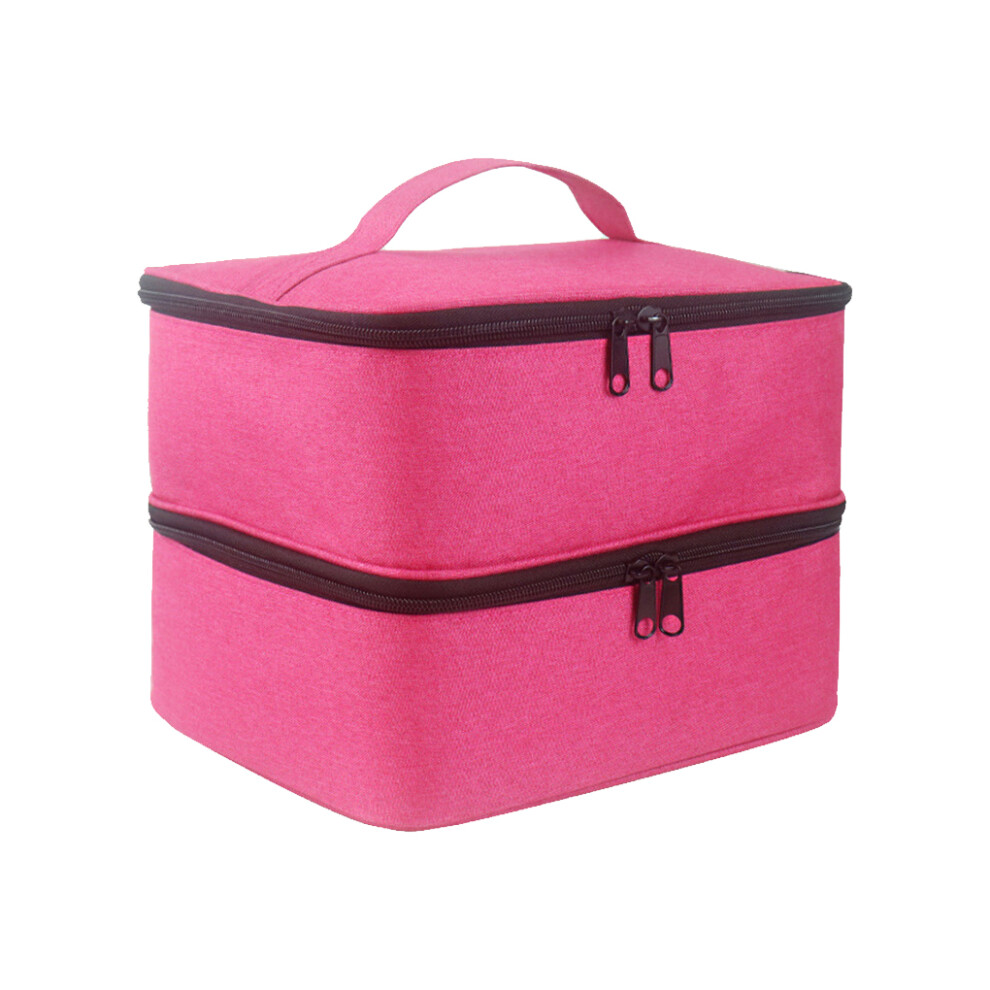 Red (Rose ) Stylish Appearance Nail Polish Storage Bag Â Easy To And Convenient