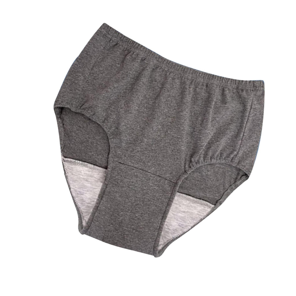 Dark/Grey (100Cc L) Reusable Washable Mens Underwear For Incontinence Breathable Briefs