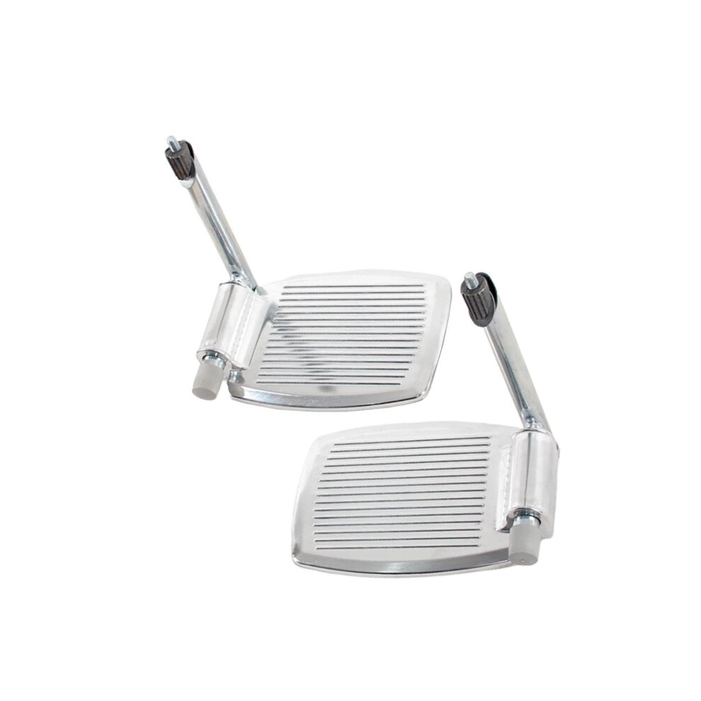 (Aluminum with Pole) Easy Install Universal Wheelchair Footrest Accessories Convenient and