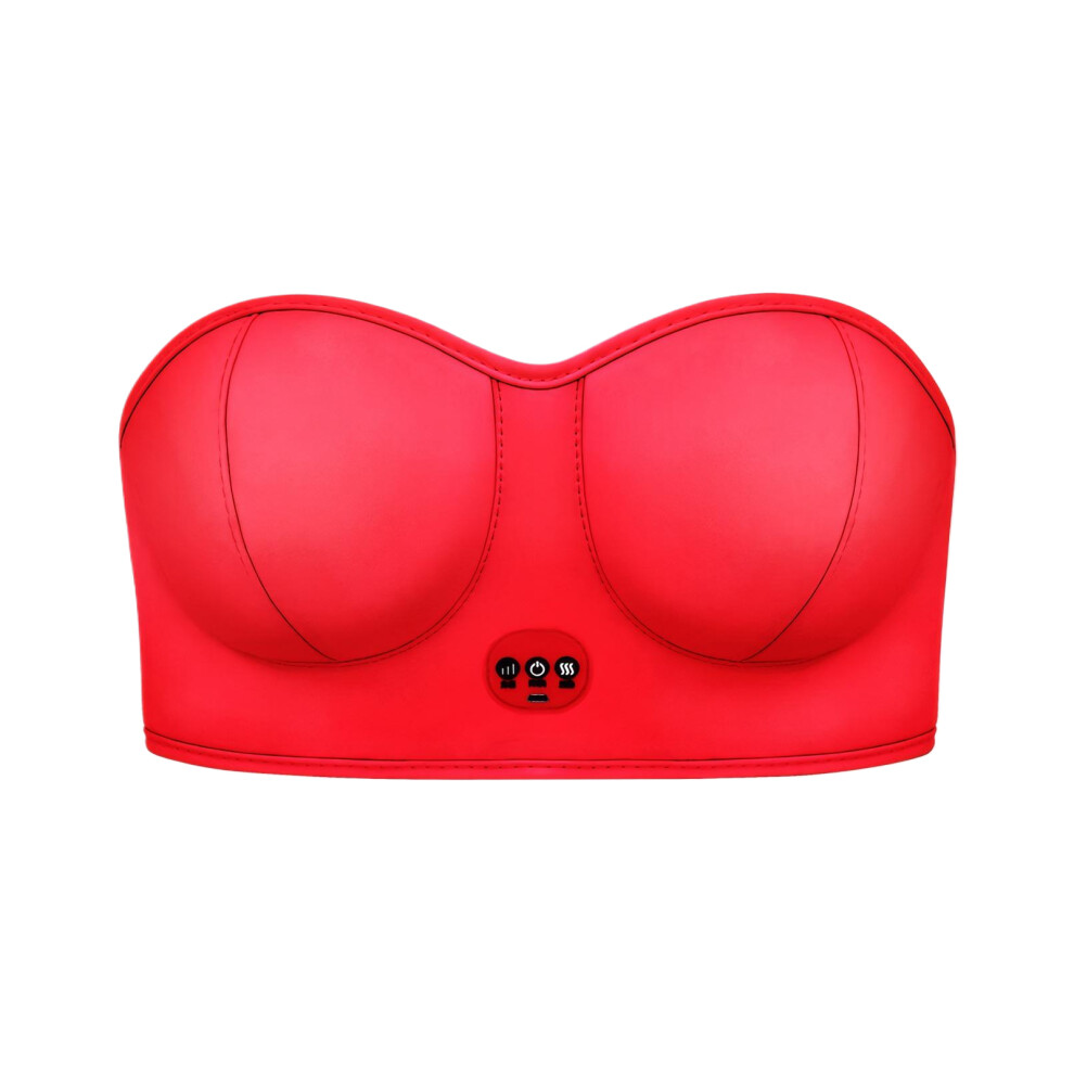 Red (, Plug-In Version) Travel-Friendly Chest Massage Instrument For Breast Enlargement