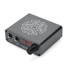 (Silver gray, UK Plug) LED Digital Display Tattoos Power Regulator Transformer Professional
