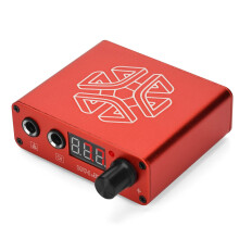 (Red, US Plug) LED Digital Display Tattoos Power Regulator Transformer Professional